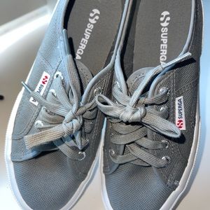 Gray Superga Shoes